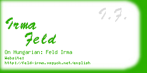 irma feld business card